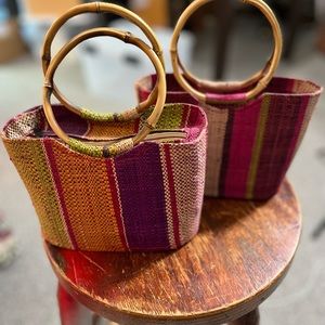 Handwoven Multicolored Mini Bag Set